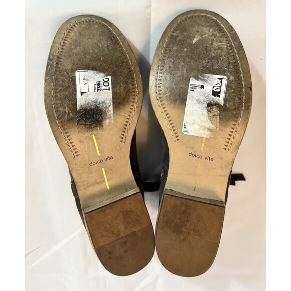 Dolce Vita Women's Sutton Boots Size 8.5 Gray Suede Double Zip Low Block Heel - Picture 9 of 9